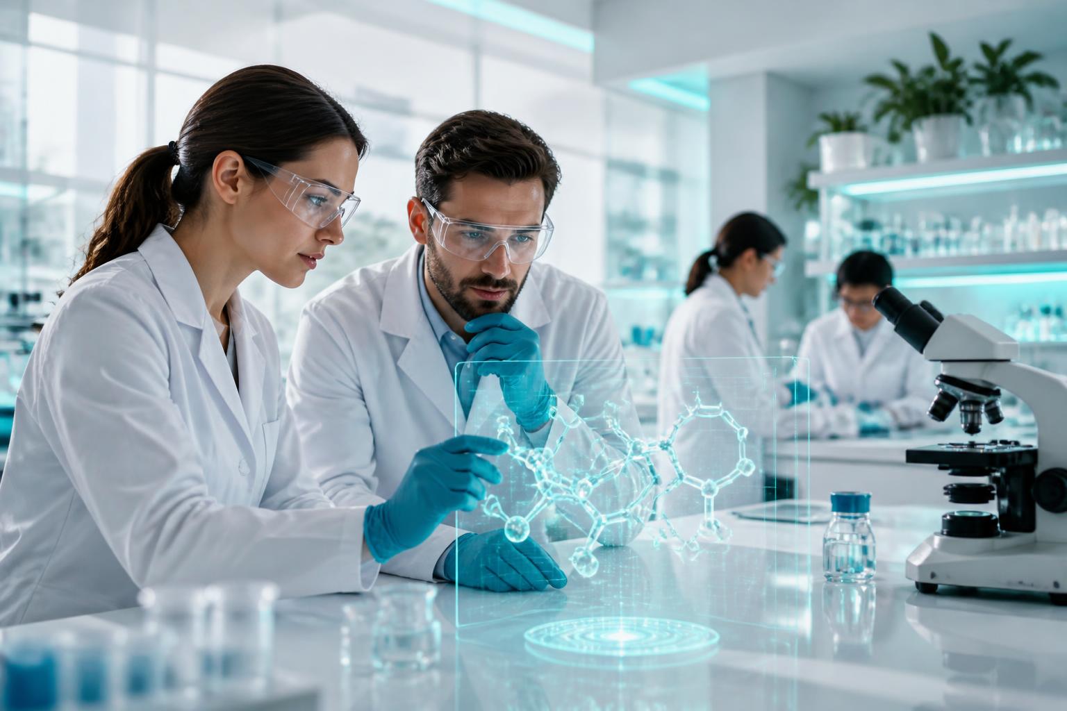 Pharmaceutical medicines in development at a research lab