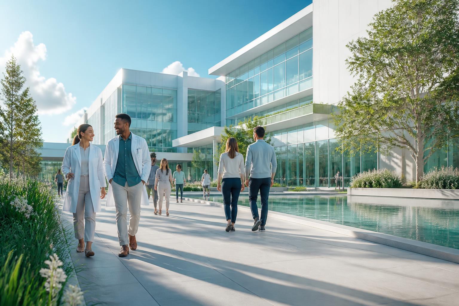 A modern biotechnology research facility