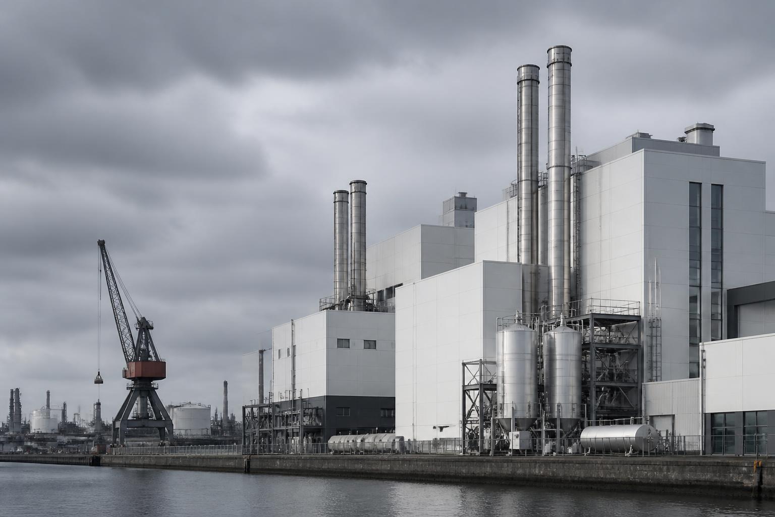 Pharmaceutical manufacturing complex in Rotterdam's Botlek port district